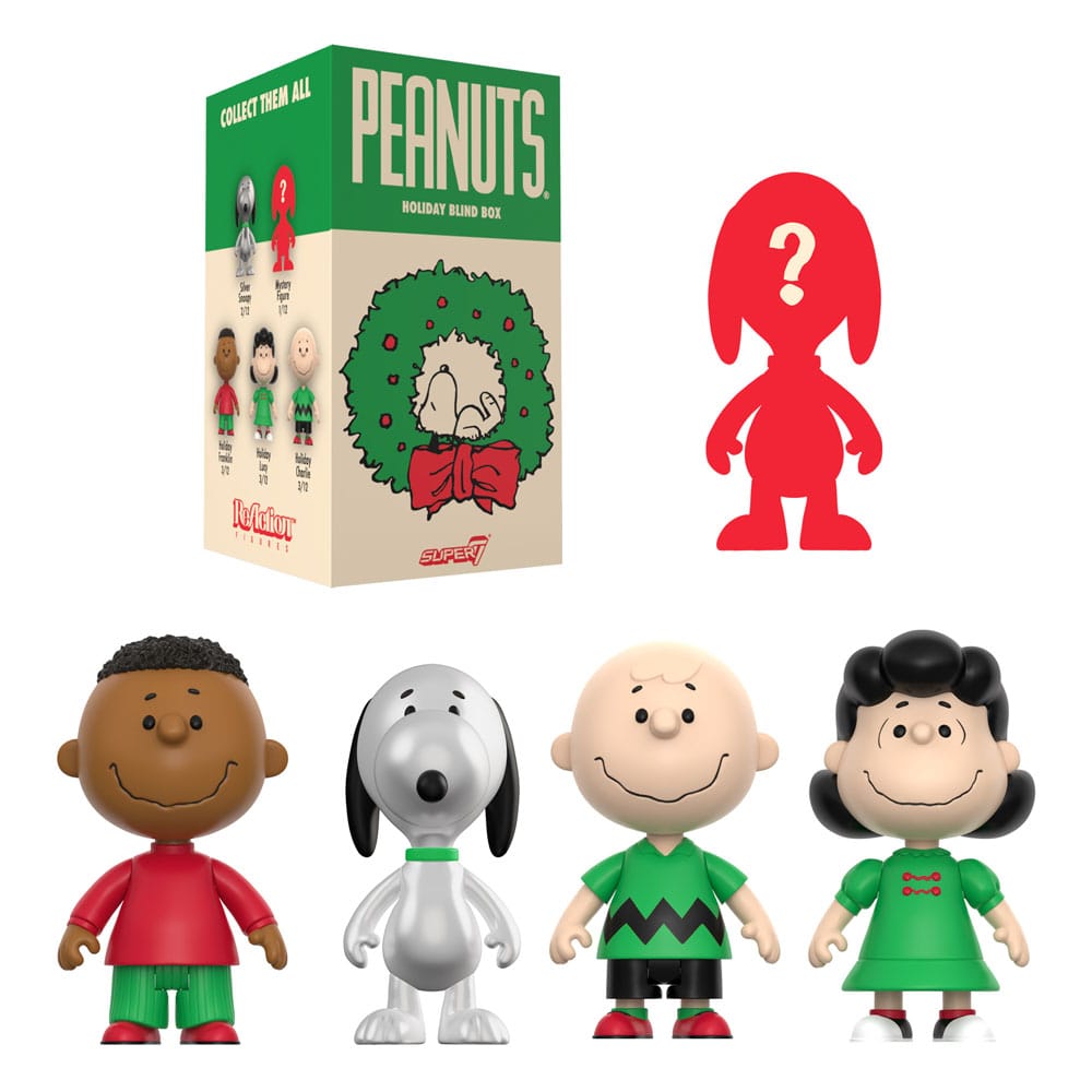 Peanuts Figuras Figuras ReAction Wave 08 Holiday 10 cm Caixas Surpresa Expositor (12)