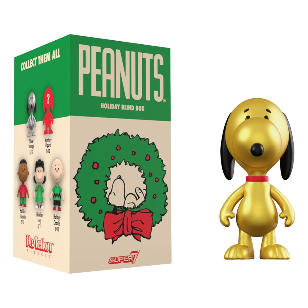 Peanuts Figuras Figuras ReAction Wave 08 Holiday 10 cm Caixas Surpresa Expositor (12)