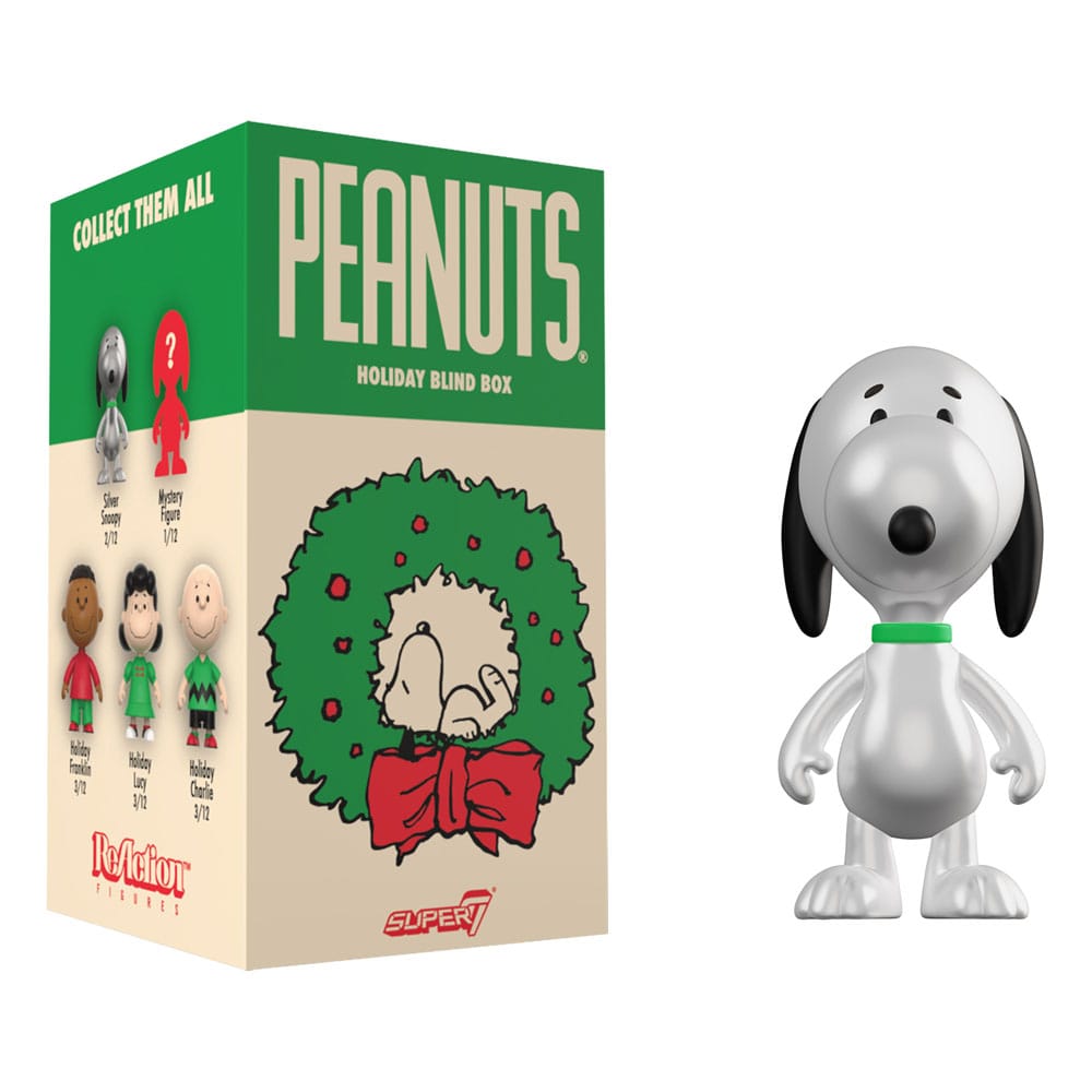 Peanuts Figuras Figuras ReAction Wave 08 Holiday 10 cm Caixas Surpresa Expositor (12)