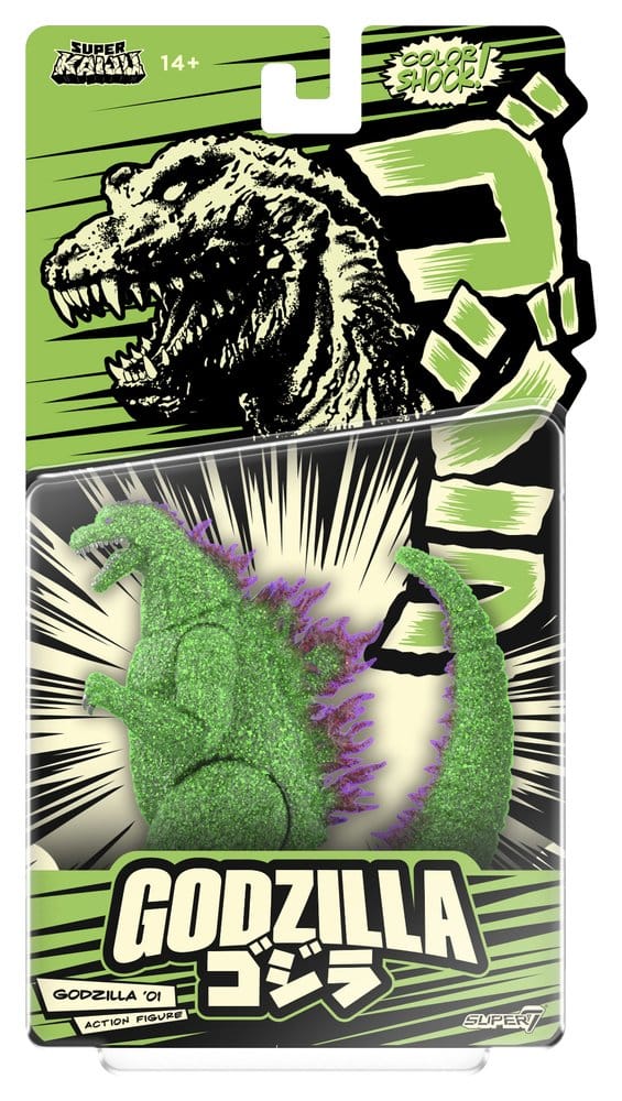 Figura Godzilla Toho Super Kaiju Godzilla 2001 (Color Shock, Clear Green Glitter with Metallic) Frikytopia