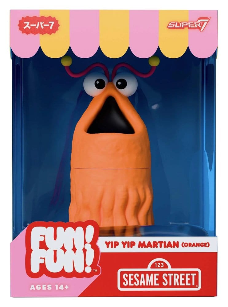 Barrio Sésamo Figura Soft Vinyl Fun! Fun! Yip Yip Martian (Orange) 18 cm Frikytopia