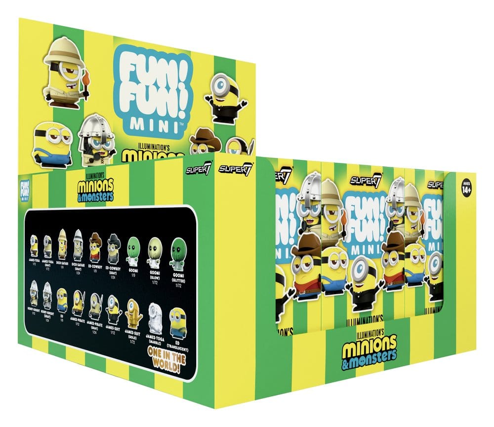 Minions Fun! Fun! Figuras Mini Wave 01 Minions & Monsters Blind Box Display (9) Frikytopia