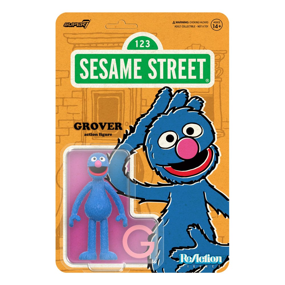 Sesame Street Figura ReAction Wave 05 Grover 10 cm