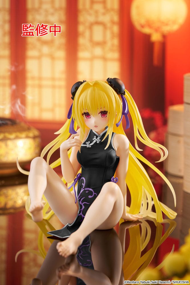To Love-Ru Darkness Estatua PVC Desktop Cute Figure Golden Darkness  (China Dress Ver.) Renewal 13 cm