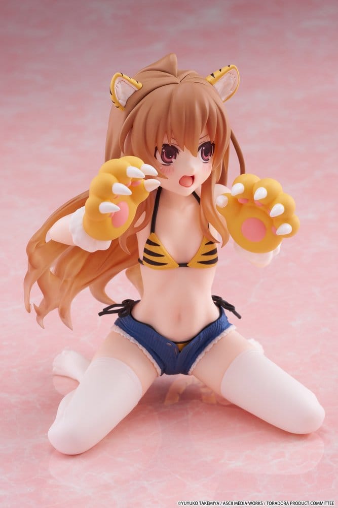 Toradora! Figura PVC Desktop Cute Taiga Aisaka (Tiger Costume Swimwear Ver.) 13 cm