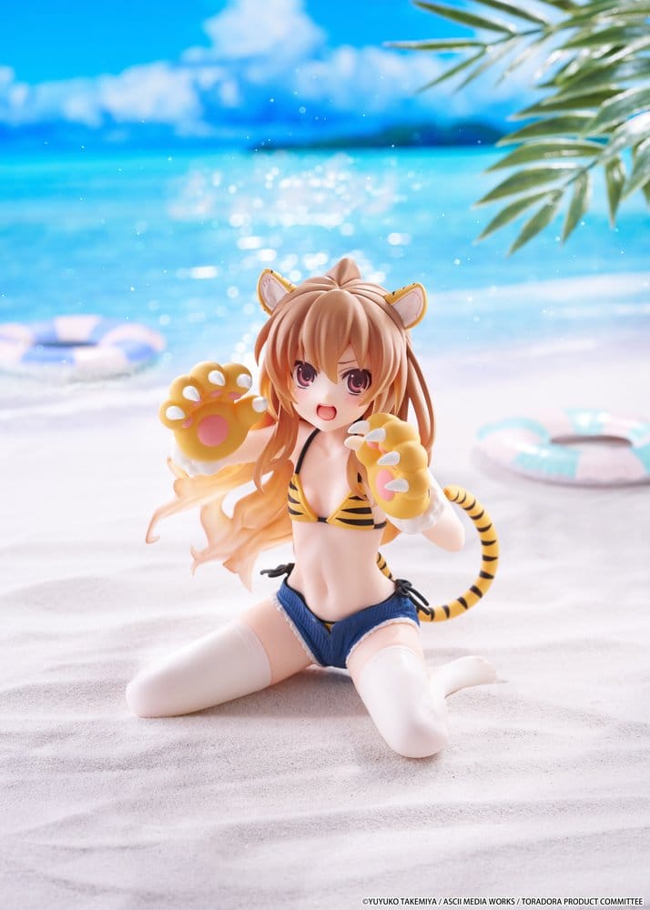 Toradora! Figura PVC Desktop Cute Taiga Aisaka (Tiger Costume Swimwear Ver.) 13 cm