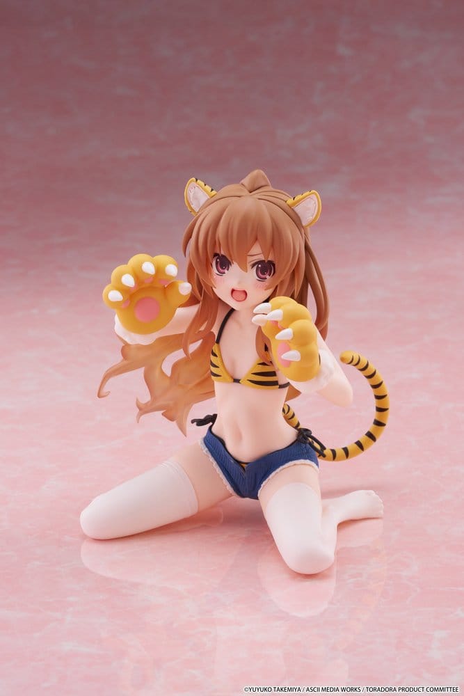 Toradora! Figura PVC Desktop Cute Taiga Aisaka (Tiger Costume Swimwear Ver.) 13 cm