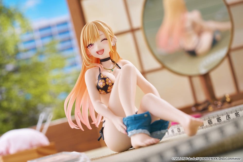 My Dress-Up Darling Figura PVC Desktop Cute Marin Kitagawa (Measured Swimsuit Ver.) Reissue 13 cm