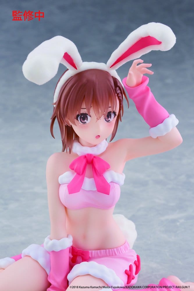 A Certain Scientific Railgun Figura PVC Moflock Mikoto Misaka (Fluffy Bunny Ver.) 13 cm