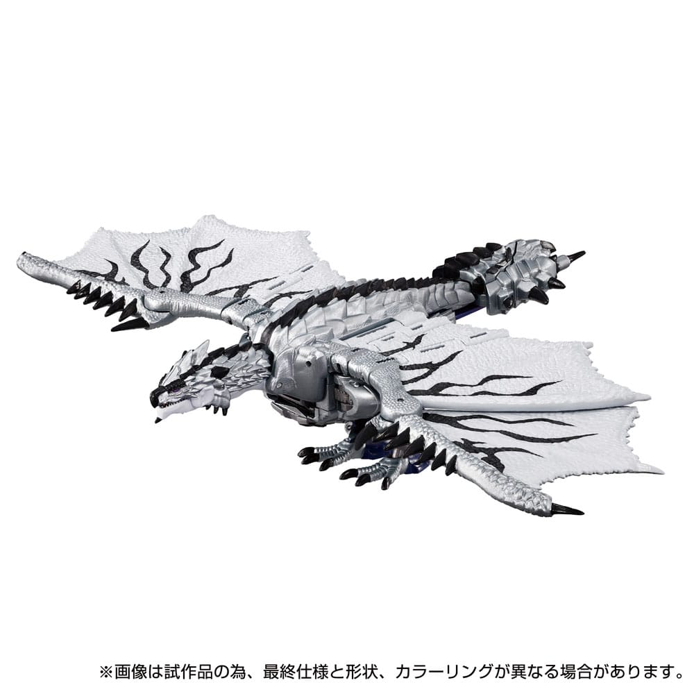 Figura hasbro transformers x monster hunter silver rathalos prime