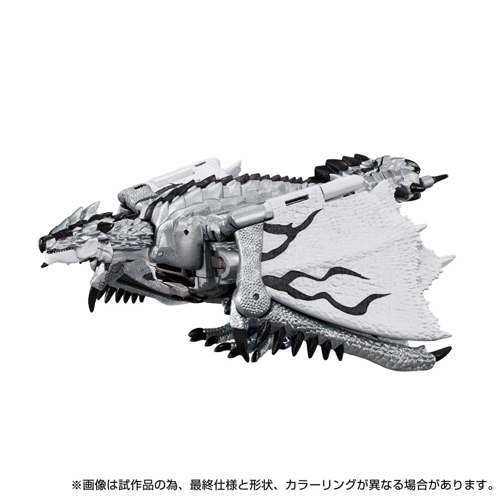 Figura hasbro transformers x monster hunter silver rathalos prime