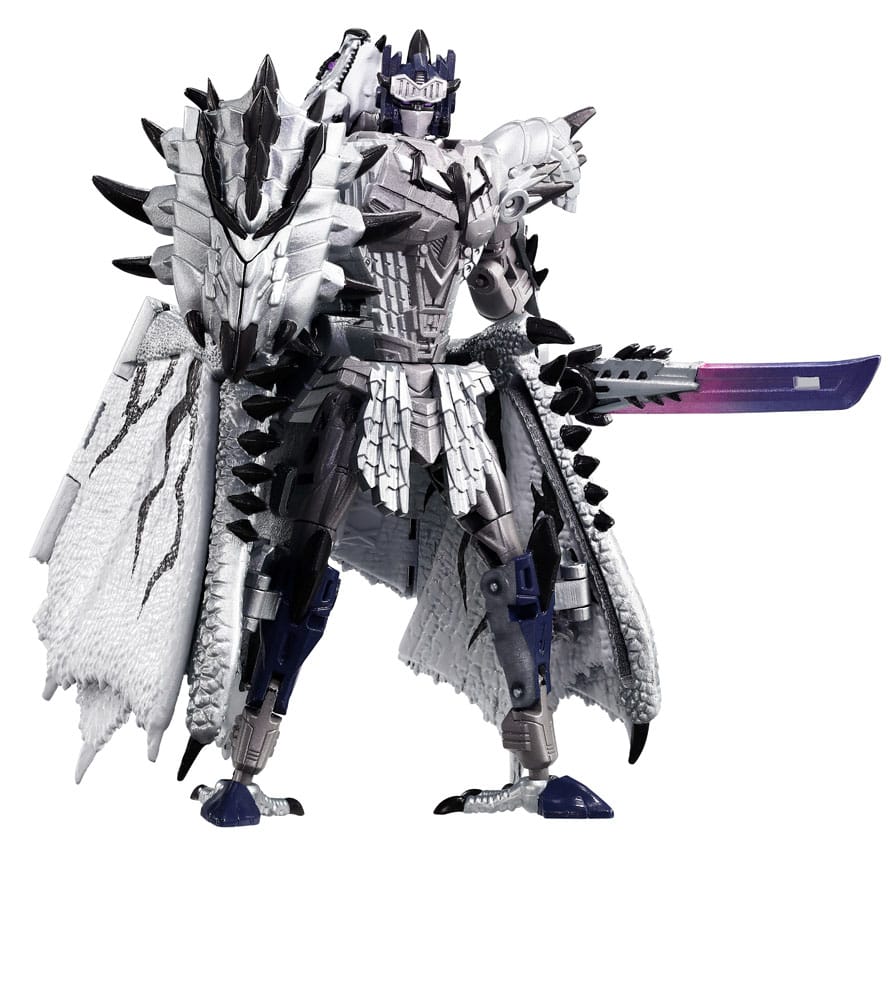 Figura hasbro transformers x monster hunter silver rathalos prime