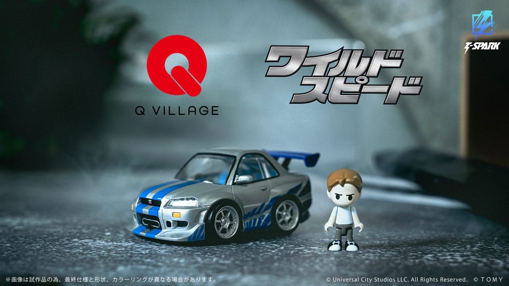 Fast & Furious vehículo con minifigura Q-Village Nissan Skyline GT-R (R34) 9 cm