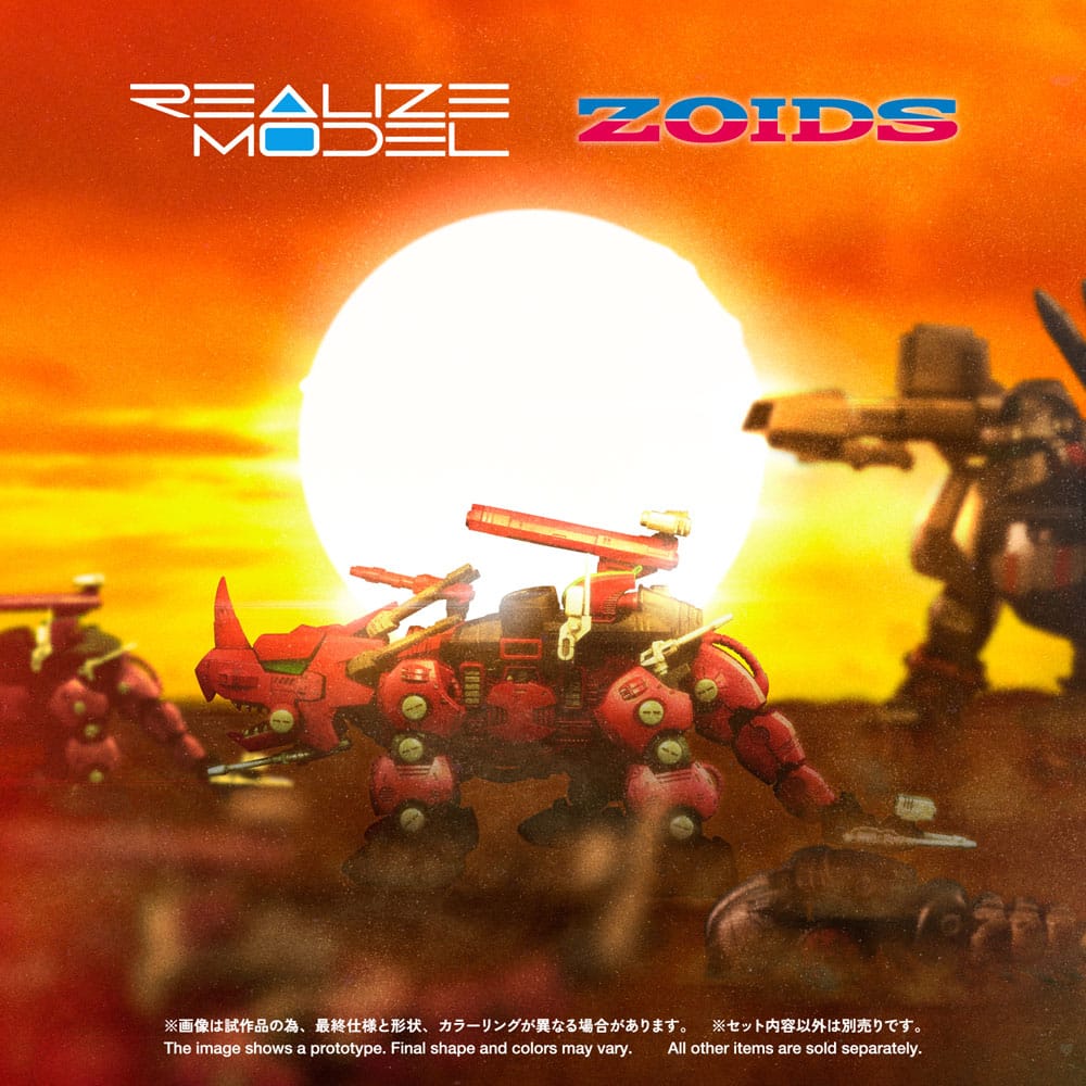 Zoids Maqueta Plastic Model Kit 1/100 RMZ-014 Red Horn Styracosaurus Type 22 cm