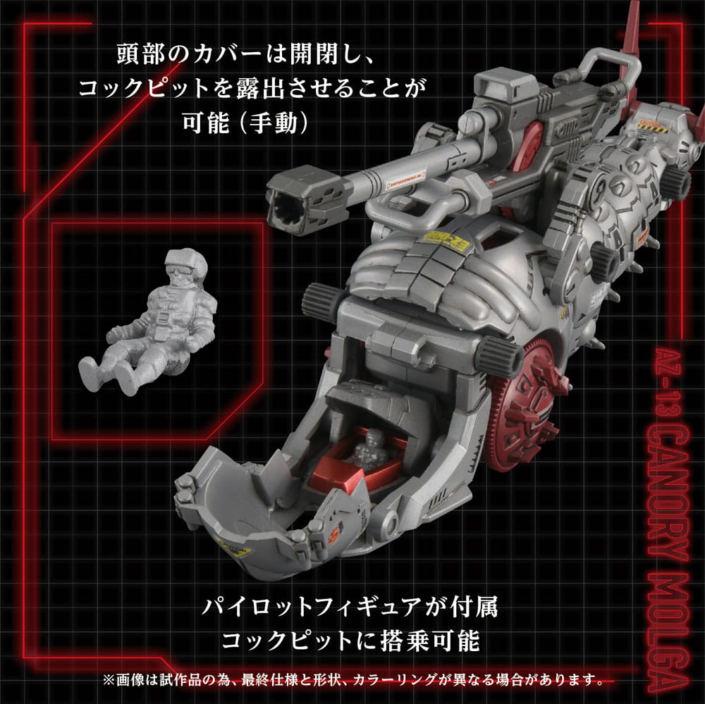 Zoids Maqueta Plastic Model Kit 1/72 AZ-13 Canory Molga 19 cm