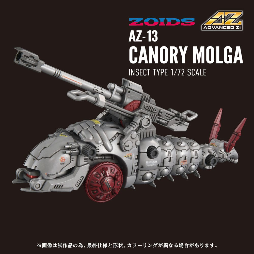 Zoids Maqueta Plastic Model Kit 1/72 AZ-13 Canory Molga 19 cm