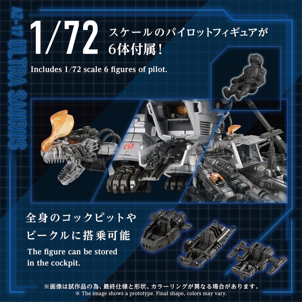 Zoids Maqueta Plastic Model Kit 1/72 AZ-17 Ultra Saurus 58 cm