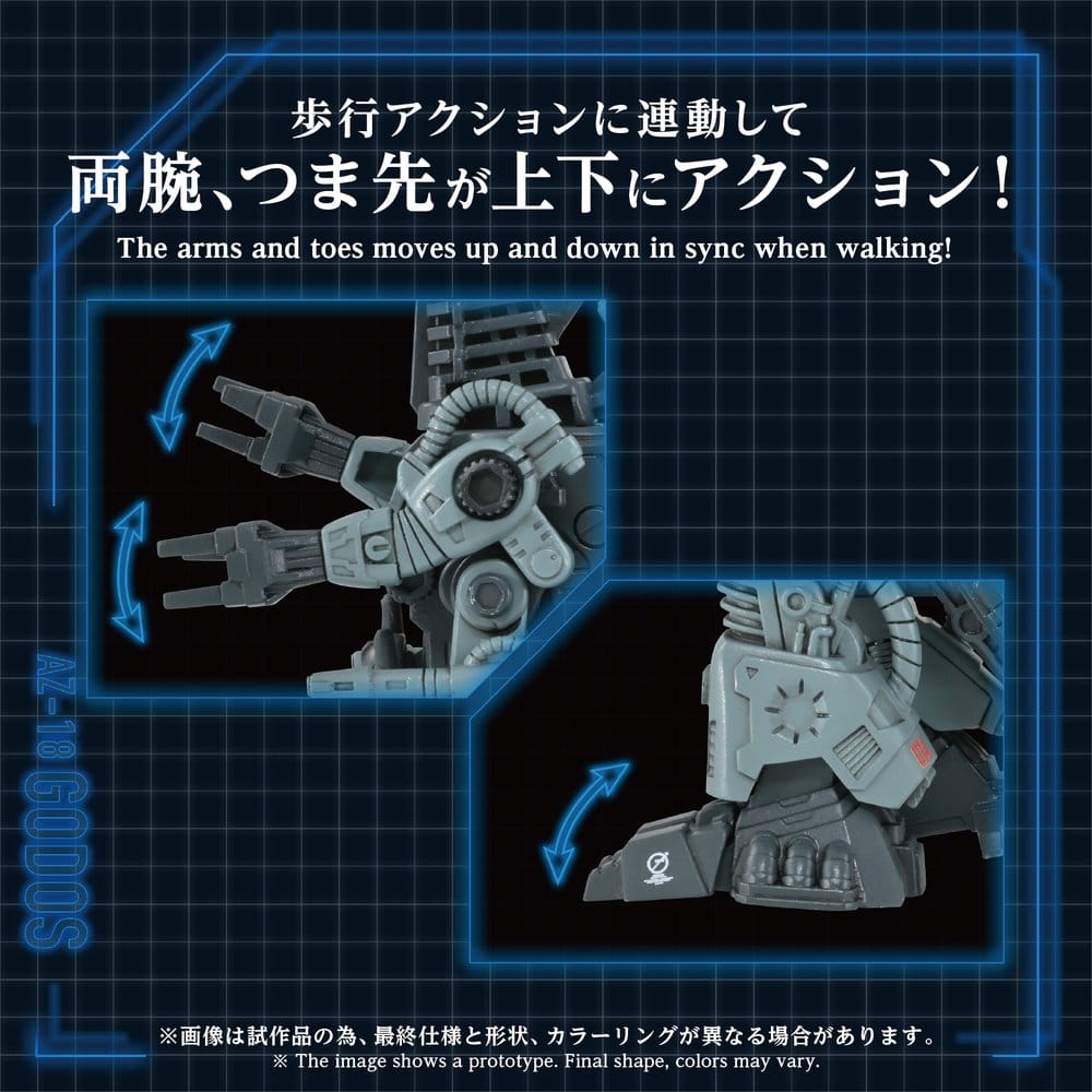 Zoids Maqueta Plastic Model Kit 1/72 AZ-18 Godos 13 cm