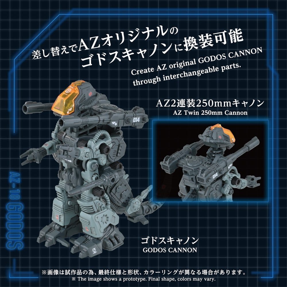 Zoids Maqueta Plastic Model Kit 1/72 AZ-18 Godos 13 cm