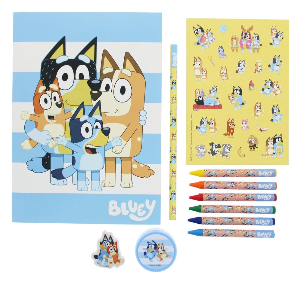 Bluey Juego de 11 Piezas Para Escribir Frikytopia