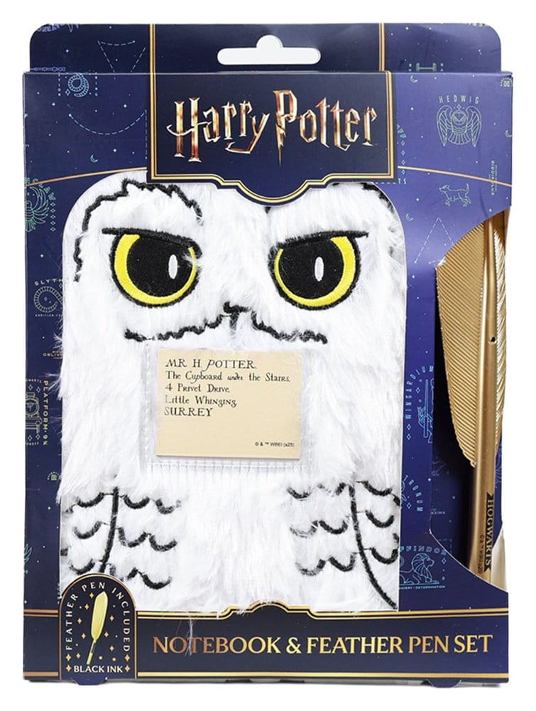 Harry Potter Libreta de Peluche Set con bolígrafo Hedwig Magical Locations Frikytopia