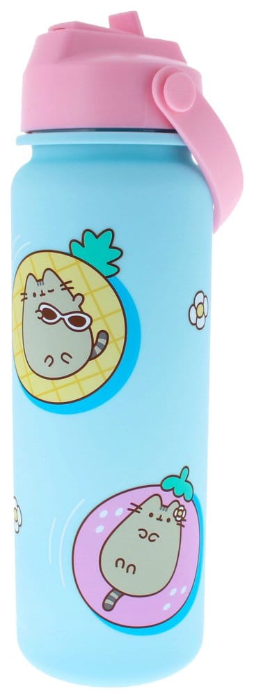 Pusheen Botella de Agua Flip Top By The Pool Azul Frikytopia