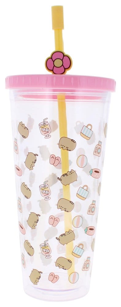 Pusheen Vaso con Paja 700 ml Frikytopia