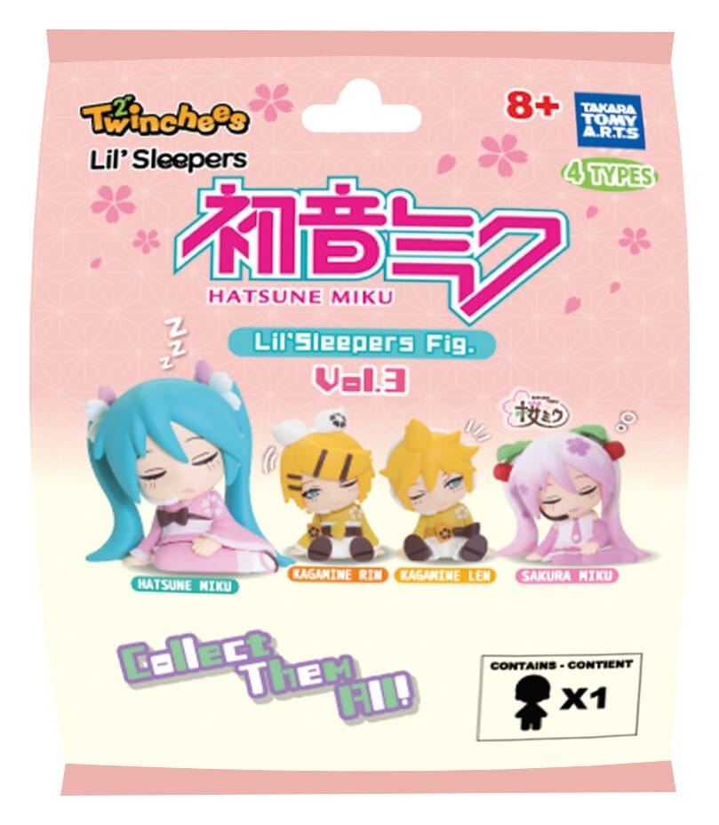 Hatsune Miku Minifiguras Twinchees Lil' Sleepers Wave 3 5 cm Blind Pack Expositor (24)