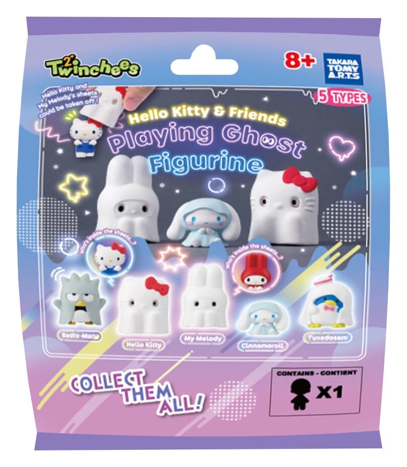 Sanrio Minifiguras Twinchees Hello Kitty & Friends Playing Ghost 5 cm Blind Pack Expositor (24)