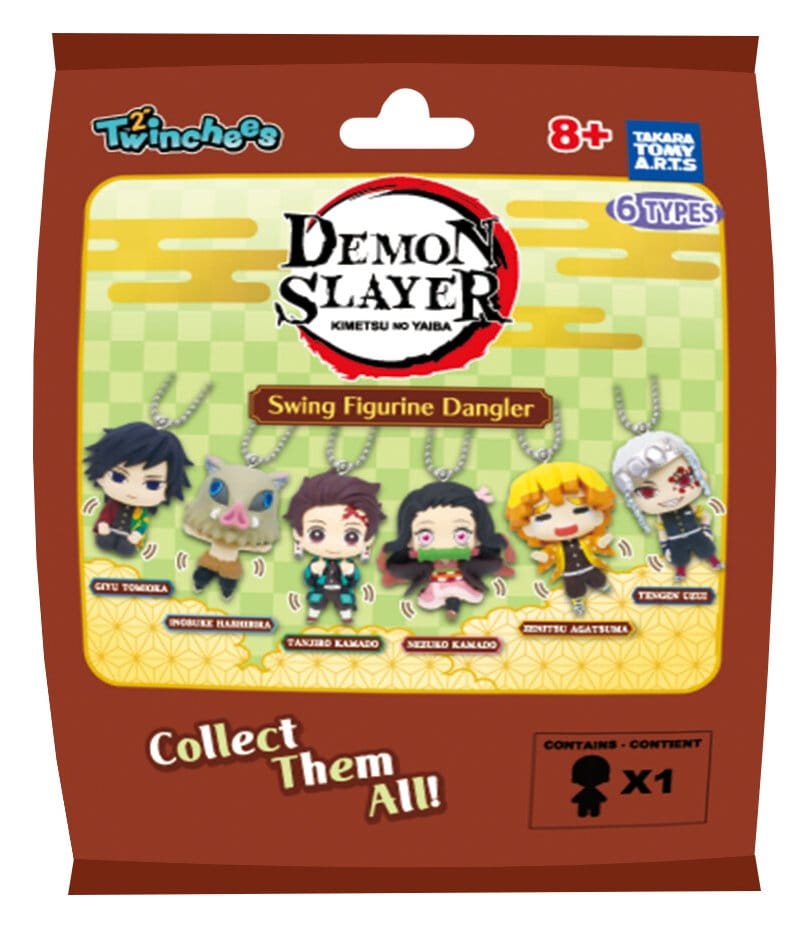 Demon Slayer: Kimetsu no Yaiba Llaveros Swing Danglers 3 cm Mystery Capsule Expositor (24)