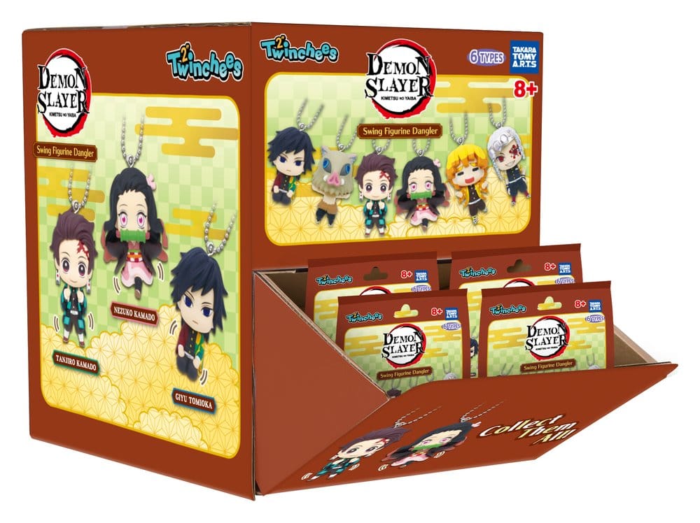 Demon Slayer: Kimetsu no Yaiba Llaveros Swing Danglers 3 cm Mystery Capsule Expositor (24)