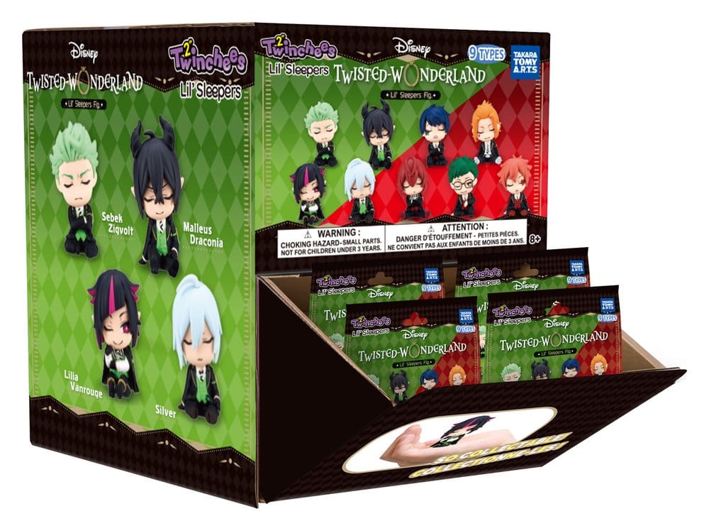 Disney Twisted Wonderland Minifiguras Twinchees Lil' Sleepers 5 cm Blind Pack Expositor (24)