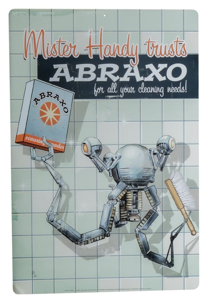 Fallout cartel de metal Mr. Handy