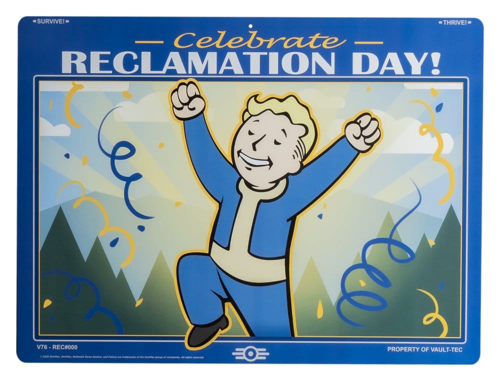 Fallout cartel de metal Reclamation Day Frikytopia