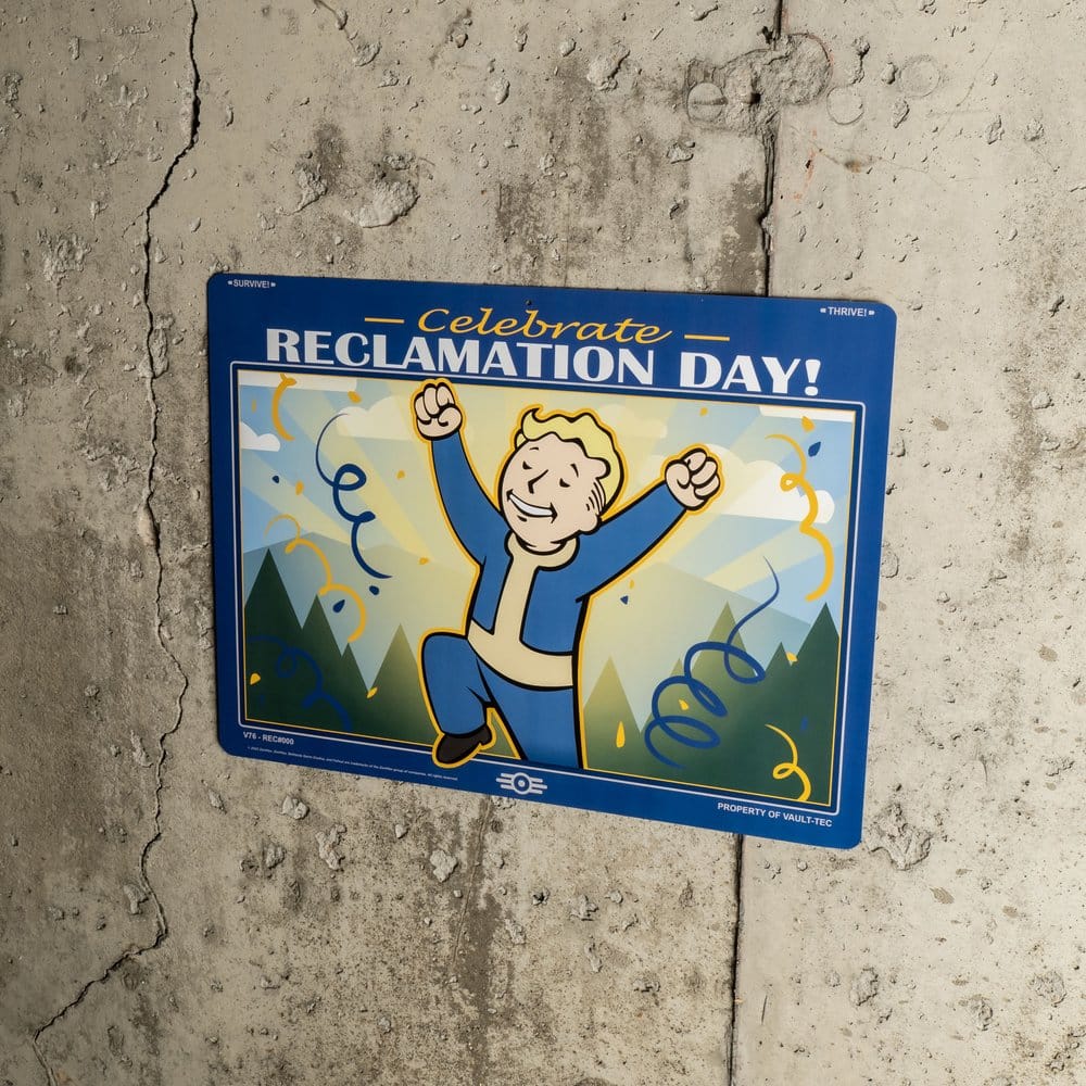 Fallout cartel de metal Reclamation Day