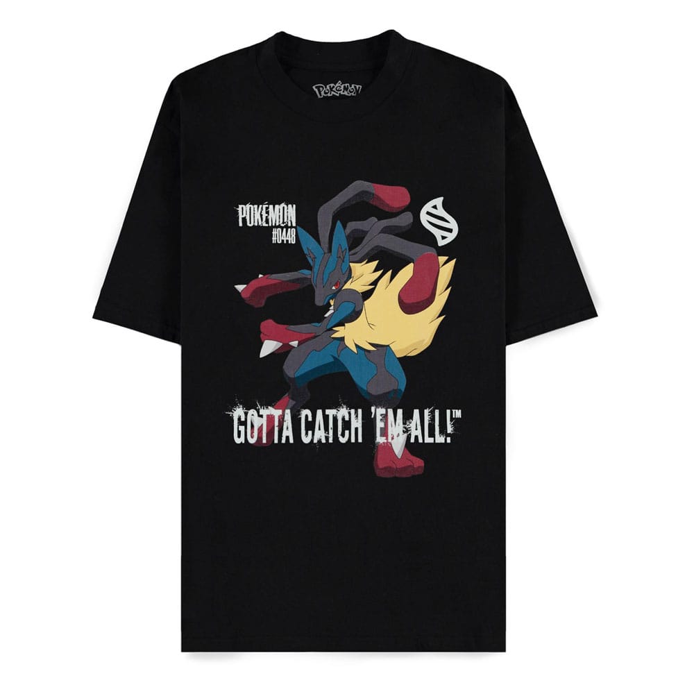 Pokémon Camiseta Mega Evolutions Mega Lucario Gotta Catch Em All talla L