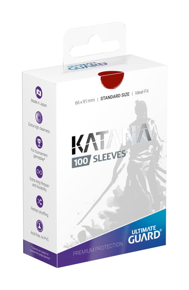Ultimate Guard Katana Sleeves Standard Size (100) - Red Frikytopia