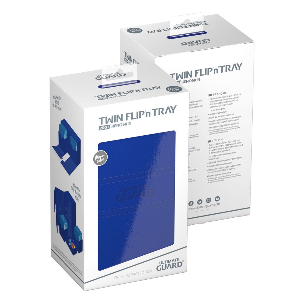 Ultimate Guard Twin Flip`n`Tray 200+ XenoSkin Monocolor Azul