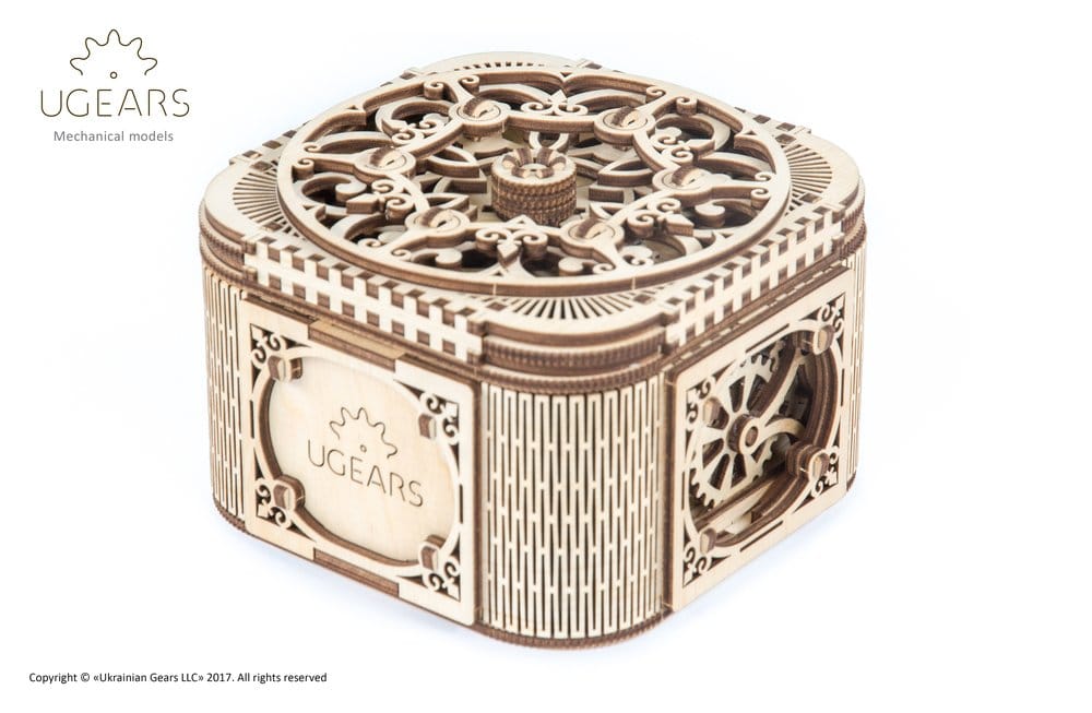 Ugears Puzzle de madera 3D Caja del Tesoro