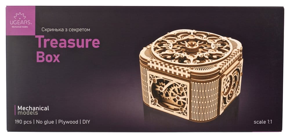 Ugears Puzzle de madera 3D Caja del Tesoro