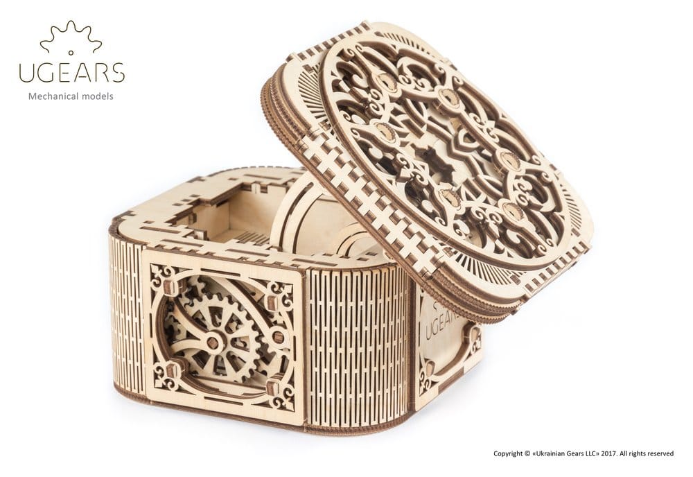 Ugears Puzzle de madera 3D Caja del Tesoro