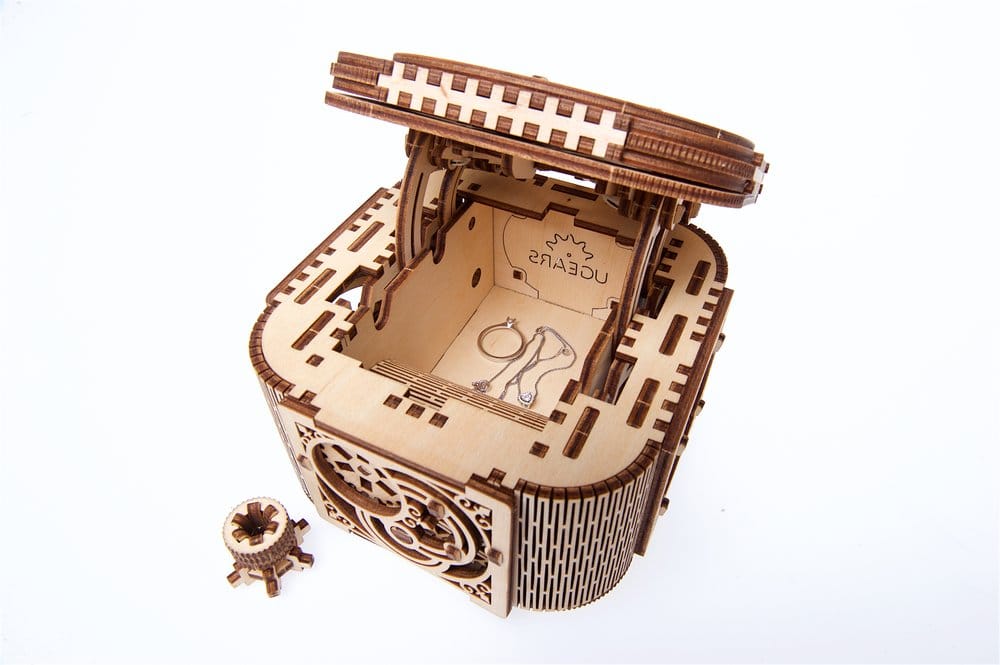 Ugears Puzzle de madera 3D Caja del Tesoro