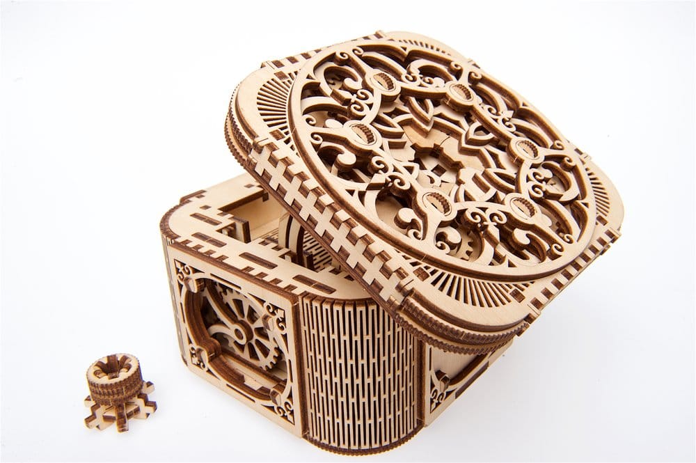Ugears Puzzle de madera 3D Caja del Tesoro