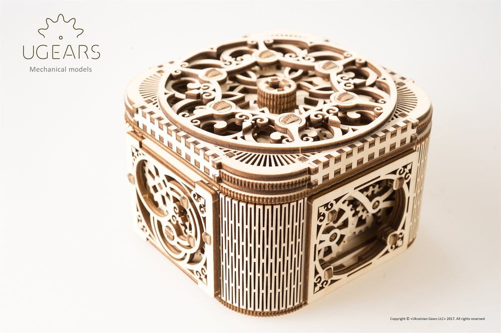 Ugears Puzzle de madera 3D Caja del Tesoro