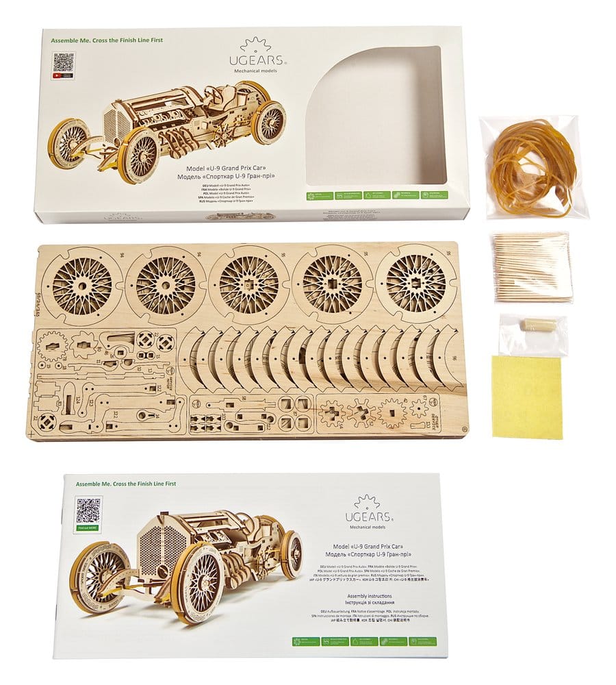 Ugears Puzzle de madera 3D Coche Grand Prix U-9