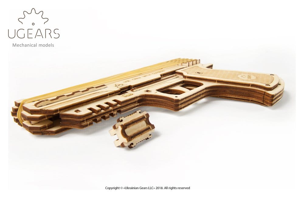 Ugears Puzzle de madera 3D Wolf-01 Pistola