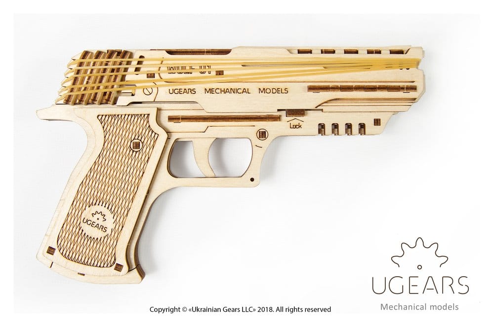 Ugears Puzzle de madera 3D Wolf-01 Pistola