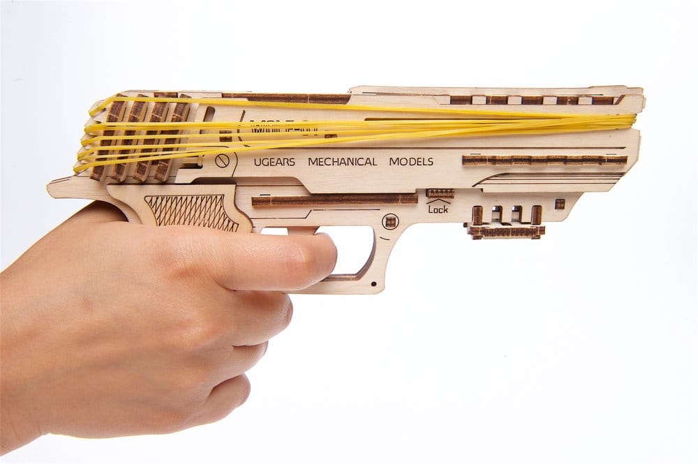 Ugears Puzzle de madera 3D Wolf-01 Pistola