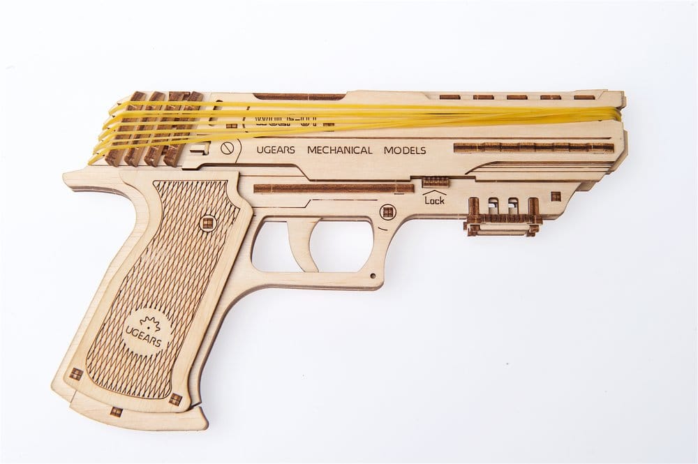 Ugears Puzzle de madera 3D Wolf-01 Pistola