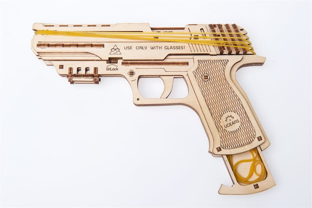 Ugears Puzzle de madera 3D Wolf-01 Pistola